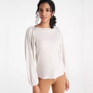 Ann Taylor Beige Batwing Sleeve Top